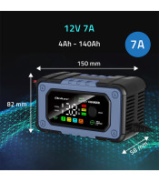 12V 6A Интелигентно зарядно устройство за импулсен ремонт на батери...