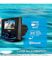 Marine and Powersports Headunit 3" Color TFT screen , 2 Zones, 4 volts Output, BT, RDS 4 X 50 Watts