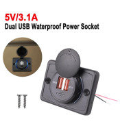 Panel 3.1A Dual USB Car Socket Charger Switch Type C for BusCAR PAN...