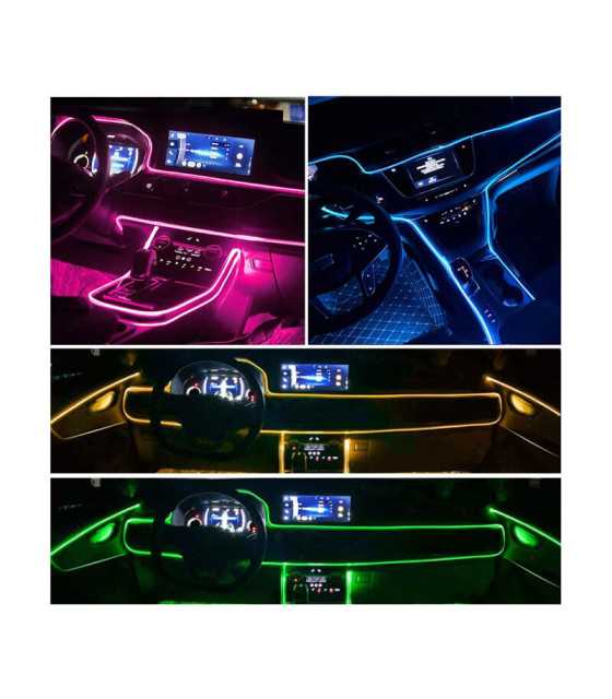 RGB LED автомобилна оптична вътрешна лампа Декорация на околна светлина Ленти