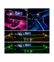 RGB LED Car Fiber Optic Interior Lamp Decor Ambient Light Strips App Control