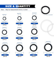 165PCS Bonded Sealing Washers, NBR Metric Zinc-Plated Steel Self-Centred Sealing Rubber Washers