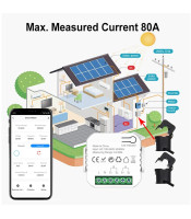 Tuya Smart ZigBee Energy Meter Bidirection 1, 2 Channel with Current Transformer Clamp App Monitor Power 80A