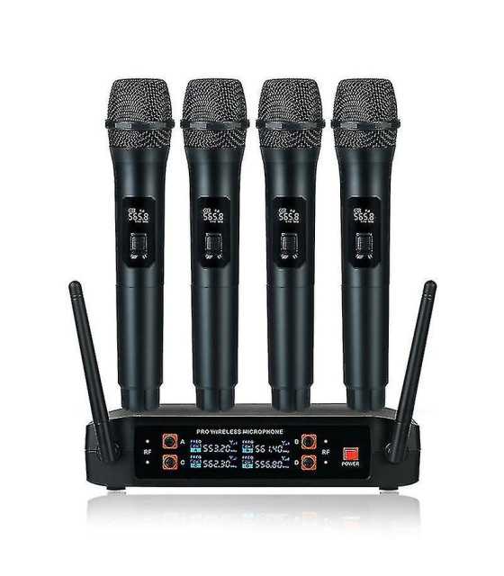 Ibiza VHF4 Wireless VHF Quad Channel Handheld & Headset Radio Micro...