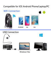 Wifi HD 720P Endoscope for Android IOS Windows Borescope Waterproof...