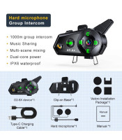 LeaningTech Wireless Motorcycle Helmet Headset Bluetooth Headset, H...