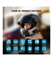 LeaningTech Wireless Motorcycle Helmet Headset Bluetooth Headset, H...