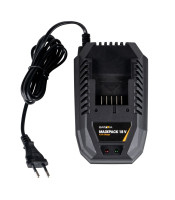 Fully charges a 2.0Ah battery in just 30 minutes