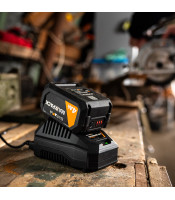 Fully charges a 2.0Ah battery in just 30 minutes