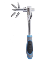 Rotatable Ratchet Wrench Set, 72 engrenagem balançando a cabeça, Combinação intercambiáveis, 180 ° Torque flexível