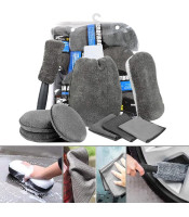 Microfiber Pro-User 9 in 1 Car Cleaning kit with Cloth and Dual Sided Hand Gloves and Sponge