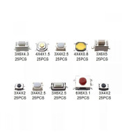 250x 10 Value Tactile Push Button Switch Car Remote Key Button Touch Microswitch