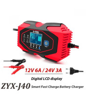 Car Battery Charger 12/24V 8A Touch Screen Pulse Repair LCD Battery...