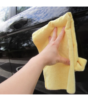 Light Yellow Plain Micro Fiber Towel, Square, 220-450 gsm