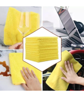 Light Yellow Plain Micro Fiber Towel, Square, 220-450 gsm
