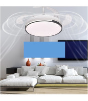 Wolulu AS-51079 Designer Fan 72w 3 Adjustable Settings Glass, Plastic Ceiling Light LED With Bulb