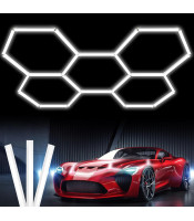 5 Hexagon LED Light for Garage, 22000LM High Brightness Honeycomb Hex Car Detailing