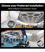 ZT1028, 14 Hexagon LED Light for Garage,  High Brightness Honeycomb Hex Car Detailing