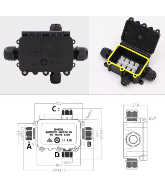 PLASTIC ENCLOSURE SNAP-ON 80Χ80Χ40CP1038