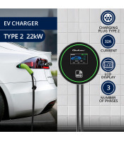 Wallbox Wi-fi ΕΠΙΤΟΙΧΙΟΣ ΣΤΑΘΜΟΣ ΦΟΡΤΙΣΗΣ 22kW ΜΕ ΚΑΛΩΔΙΟ 5m qoltec