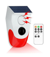 motion sensor solar burglar alarm with Q-BJ200 siren remote control