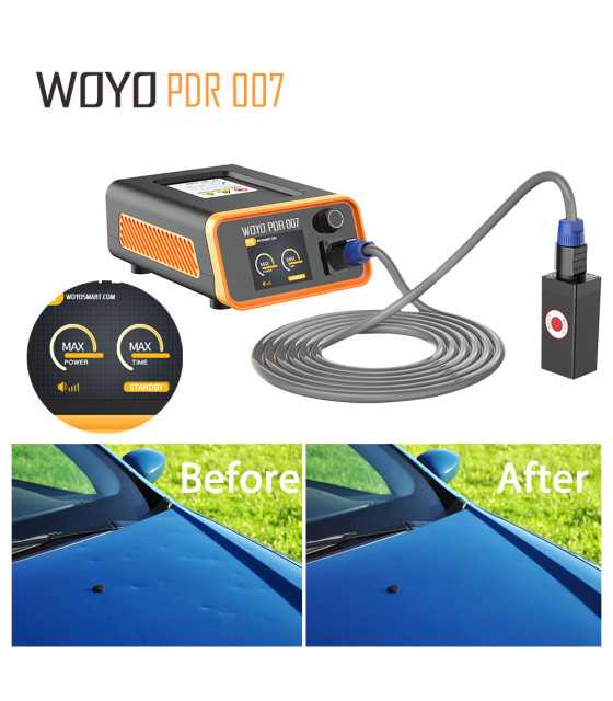 WOYO PDR007 Индукционен нагревател Инструмент за ремонт на вдлъбнатини без боядисване за премахване