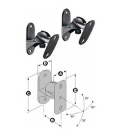 Meliconi MKF 01.480502 Sound 50 Space System Speaker Bracket Black