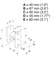 Meliconi MKF 01.480502 Sound 50 Space System Speaker Bracket Black
