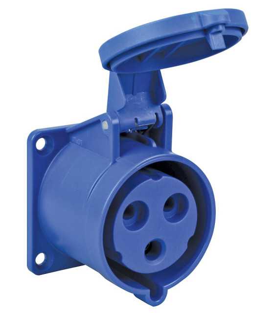 32A, 230V, Panel Mount CEE Socket - Pce