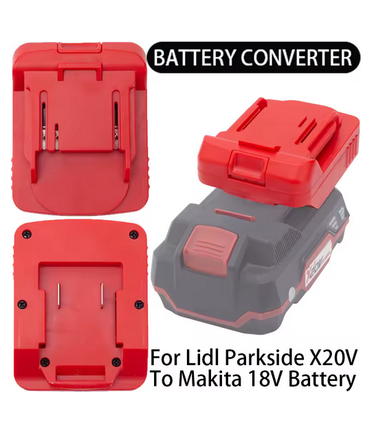 Battery Adapter/Converter for Makita 18V Li-ion tools to Lidl Parkside X20V Li-ion Battery Adapter Power Tool