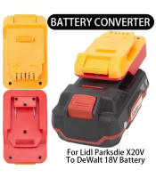 Adapter for Lidl Parkside X20V to DeWalt 18/20V Li-Ion/Nickel Battery Adapter Compatible with DeWalt Tools Cordless Drill Series