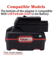 Battery Converter for Bosch 18V Li-Ion Tools to Lidl Parkside X20V Li-Ion Battery Adapter Power Tools Accessories