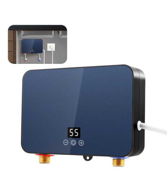 Water Heater, 6000W 220V Electric Tankless Water Heater with Constant Temperature LED Digital Display
