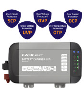 Monolith charger for LiFePO4, AGM, GEL, SLA batteries | 40A | 12V
