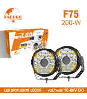 7 Inch 200W LED Work Light Car A-Pillar Bumper Truck Offroad Spot Lamp Driving Head Light