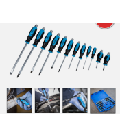 Magnetic Screwdriver Set HEAVY DUTY Philips & Slotted Go Through Drivers
