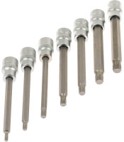 SATRA S-SPB738 7pc Long Reach Spline Socket Bit Set 3/8 Drive