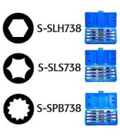 SATRA S-SAE738 7pc Long Reach Imperial Hex Socket Bit Set 3/8 Drive