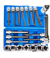 SATRA S-SAE738 7pc Long Reach Imperial Hex Socket Bit Set 3/8 Drive
