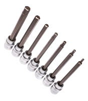 SATRA S-SAE738 7pc Long Reach Imperial Hex Socket Bit Set 3/8 Drive