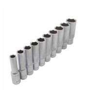 Set of 6-sided attachments 8mm-19mm length 63mm 3/8 AST