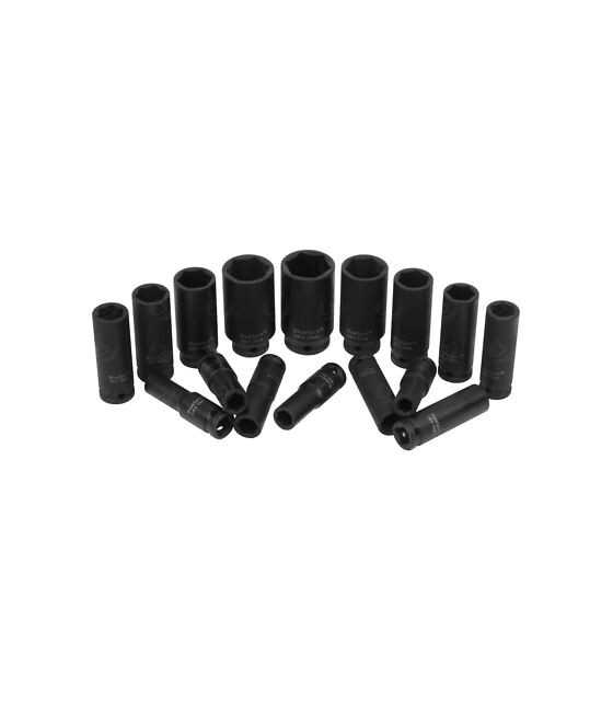 DEEP IMPACT SOCKET Set 1/2 Dr 10mm-24mm 6pt Hex Long
