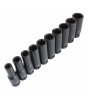 DEEP IMPACT SOCKET Set 1/2 Dr 10mm-24mm 6pt Hex Long
