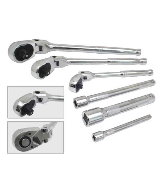 6pcs Flex Head Ratchet Wrench Set