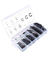 300Pcs E-Clip Snap Ring Shop Assortment Black Circlip Kit ExternalS...
