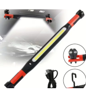 Car Repair Working Flashlight 360° Rotatable COB Red Light 2000mAh Dual Adjustable Magnetic Fixed Clamp USB-C