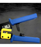 ΠΡΕΣΑ ΓΙΑ ΚΛΙΠ ΤΡΙΠΛΗ 6Χ6 & 8Χ8 ΜΕΤΑΛΛΙΚΗ,RJ45, RJ12 και RJ11 ΜΕ ΚΑΣΤΑΝΙΑ