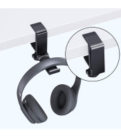 Foldable Headphone Stand Hanger Under Desk Clamp Save Space Metal Headphone Headset Holder for Universal Headphones