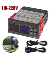 ΔΙΠΛΟ ΘΕΡΜΟΜΕΤΡΟ PANEL METER ΜΕ ΕΞΟΔΟ ΡΕΛΕ -50 to 70C, STC-3008,  110V-220V