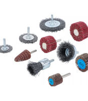 Wire Brush and Abrasive Flap Wheel Set | 10 pcs.